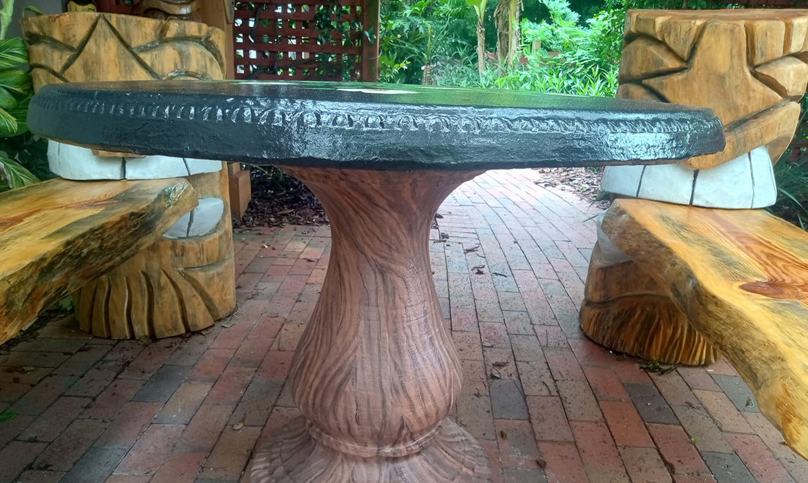 tiki benches